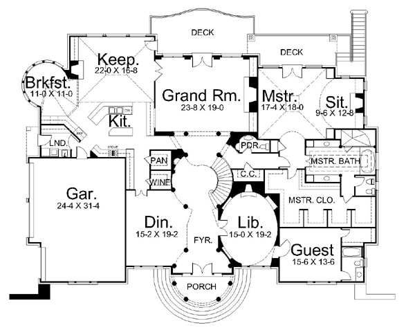 Regency 6012 4 Bedrooms and 4 Baths The House Designers
